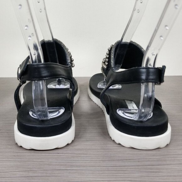 Tosca Blu Embellished Thong Sandal, Black, Womens Size 7.5 US / 38 - Picture 5 of 12